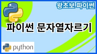 왕초보 파이썬(Python) 5. 파이썬의 문자열 자르기